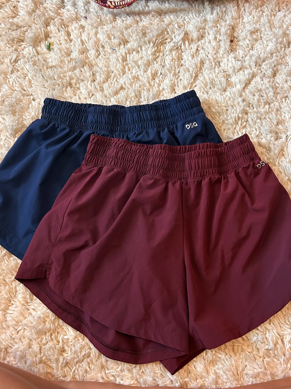 Set of 2 DSG Women’s Athletic Shorts — Navy and Burgundy